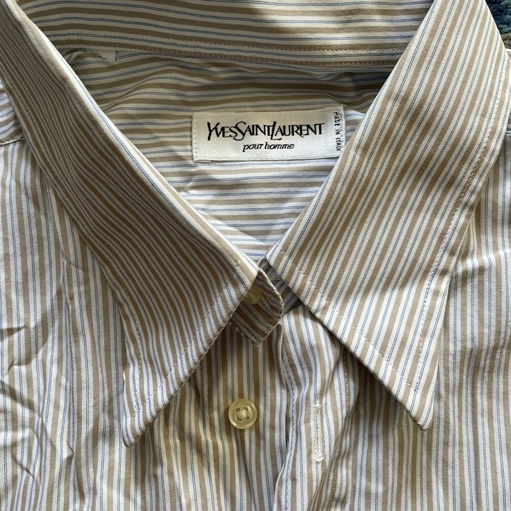 Yves Saint Laurent YSL French Cuff Dress Shirt 16
